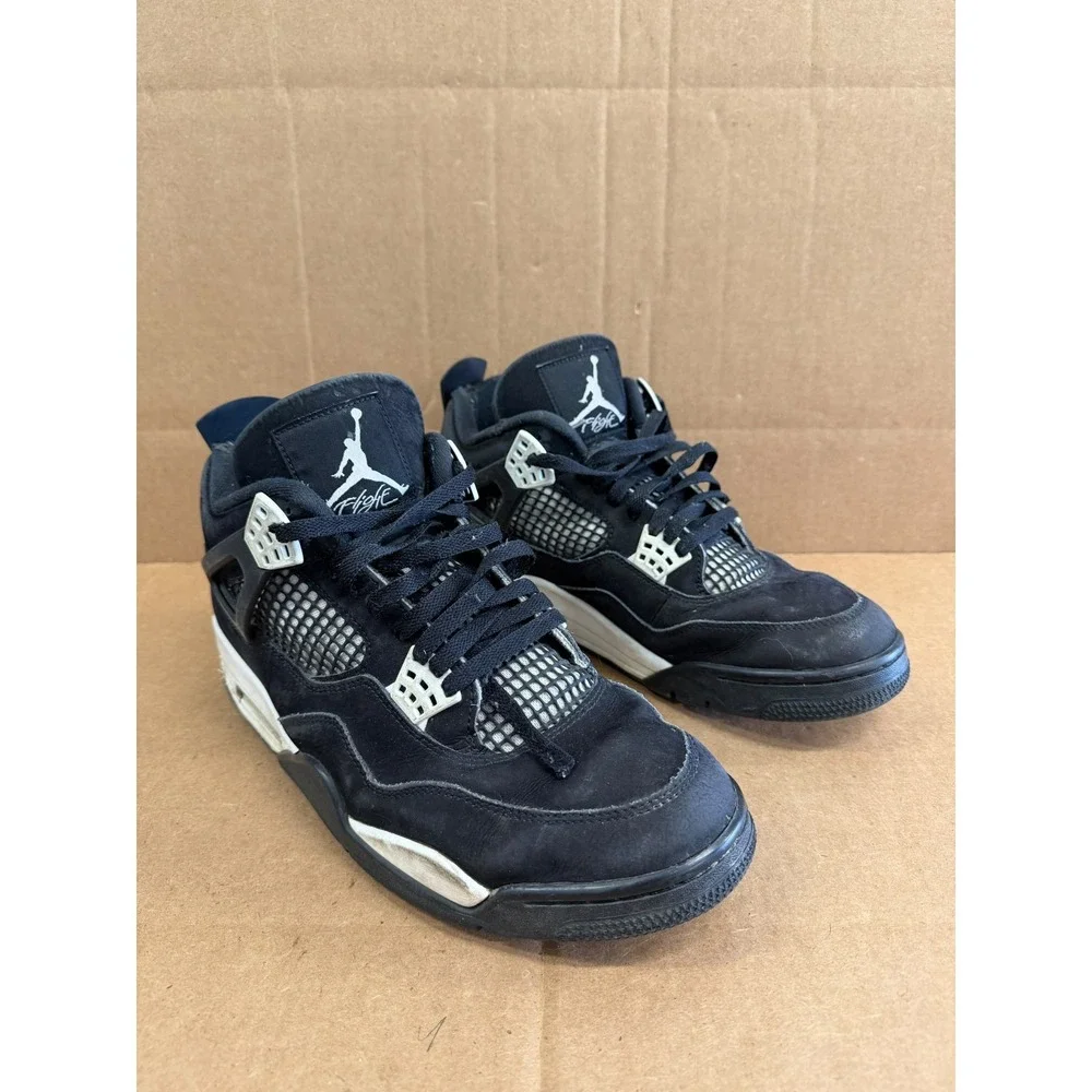 Jordan 4 Retro White Thunder High Top Sneakers FQ8138-001 Mens Size 12 US